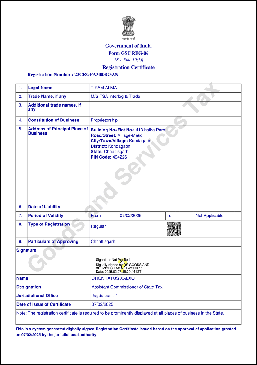 GST Certificate